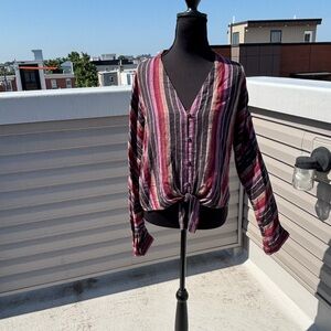 URBN Striped Multicolor Button-Up Shirt